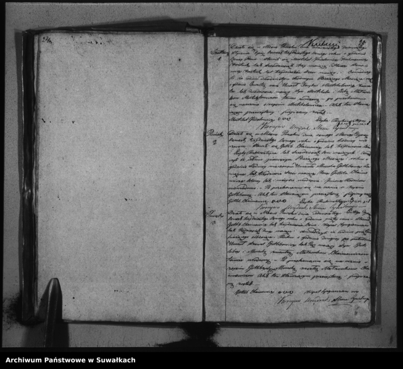 image.from.unit.number "Duplikat Aktów Urodzonych, Umarłych i Zaślubionych Urzędnika Stanu Cywilnego Wyznania Mojżeszowego Okręgu Puńsk z roku 1838."