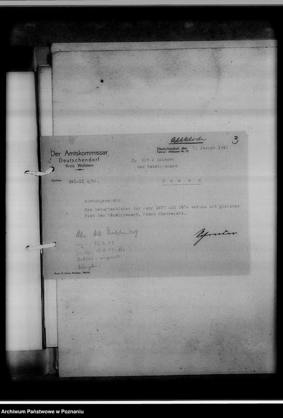 Obraz 7 z jednostki "Einziehungsprotokolle [ksiąg kościelnych] Kreis Wollstein [powiat wolsztyński]"