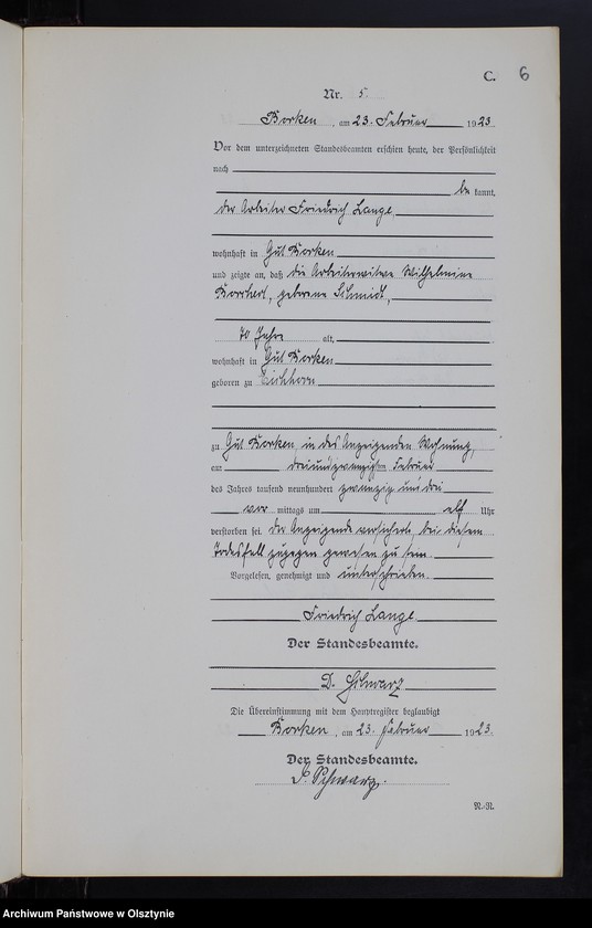 image.from.unit.number "Sterbe-Neben-Register Nr 1 - 19 [ Księga zgonów - wtóropis ]"