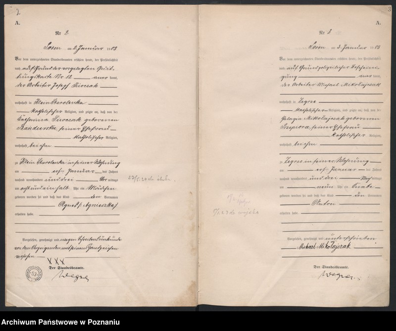 Obraz 4 z jednostki "Księga urodzeń tom I"