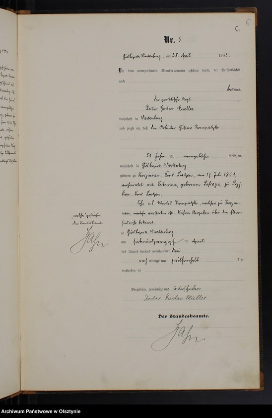 image.from.unit.number "Sterbe-Haupt-Register Nr 1 - 8"