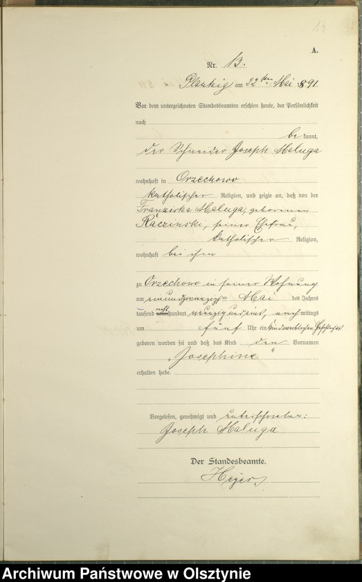 image.from.unit.number "Geburts-Haupt-Register Nr 1 - 46"