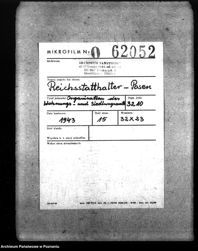 Obraz 2 z jednostki "Organisation des Wohnungs- und Siedlungsamts"