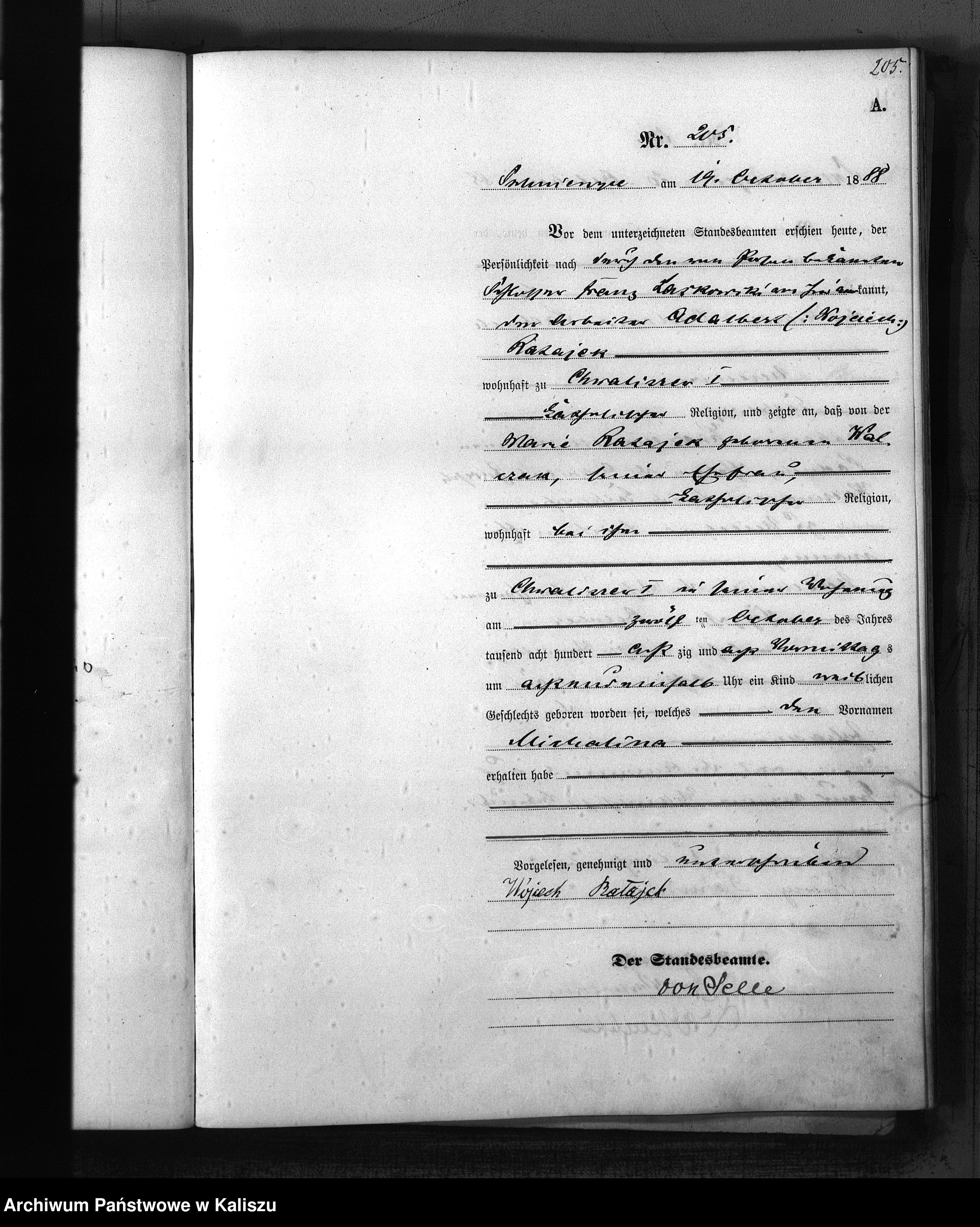 Skan z jednostki: [Księga urodzeń]