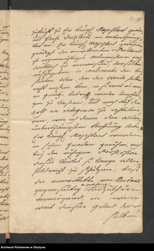 image.from.unit.number "In S. [Sachen] Carl Dieterich von Grothuß contra die verwittibte Tribunals=Vice=Praesidentin von Perbant wegen Umbpfügung und Besäung eines zu Podollen und Schalwen [Schallwen] gehörigen Stück Akers Garbnicken genannt"