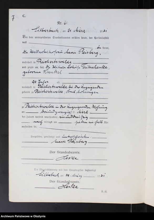 image.from.unit.number "Sterbe-Neben-Register Nr 1 - 26"