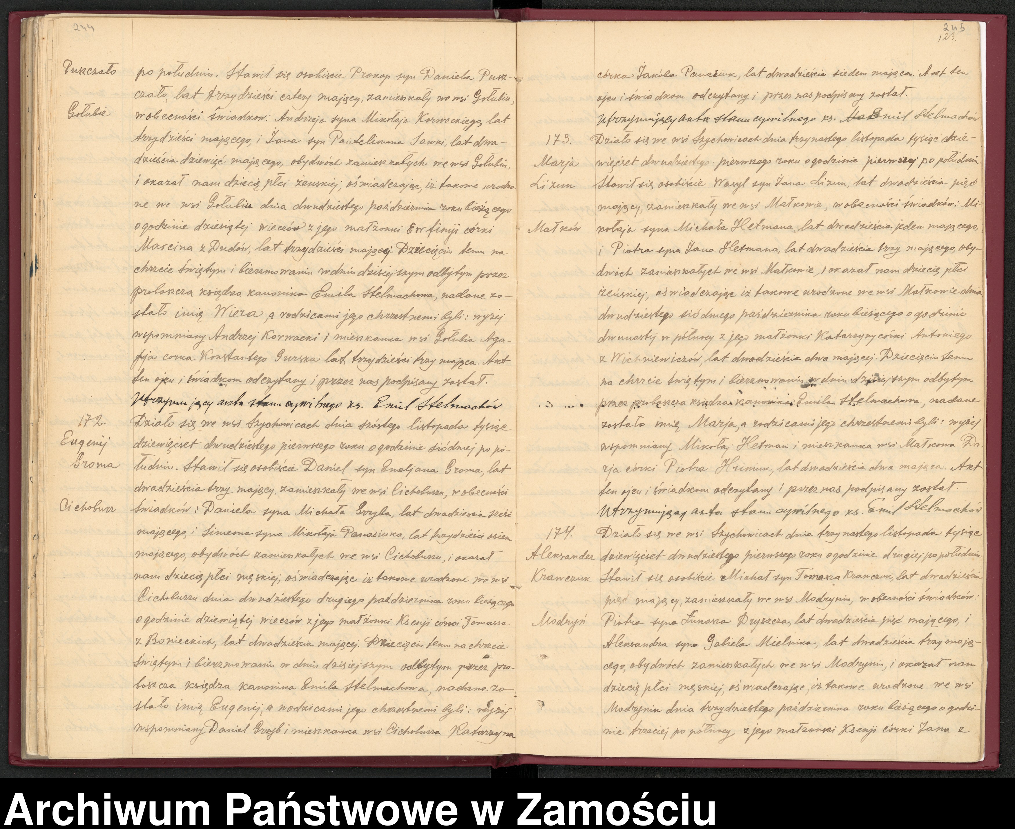 Skan z jednostki: Akta urodzeń