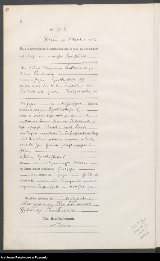 Obraz 12 z jednostki "Księga miejscowa zgonów tom V [Rejestr główny zgonów]"