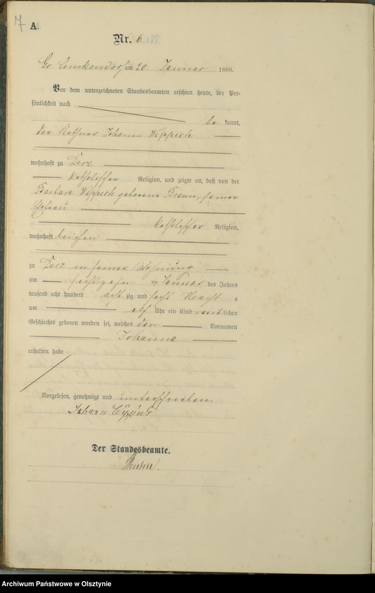 image.from.unit.number "Geburts-Haupt-Register Nr 1 - 129"