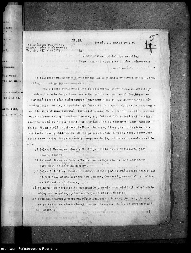 image.from.unit.number "Sprawy agrarnej reformy Urząd Osadniczy - organizacja"