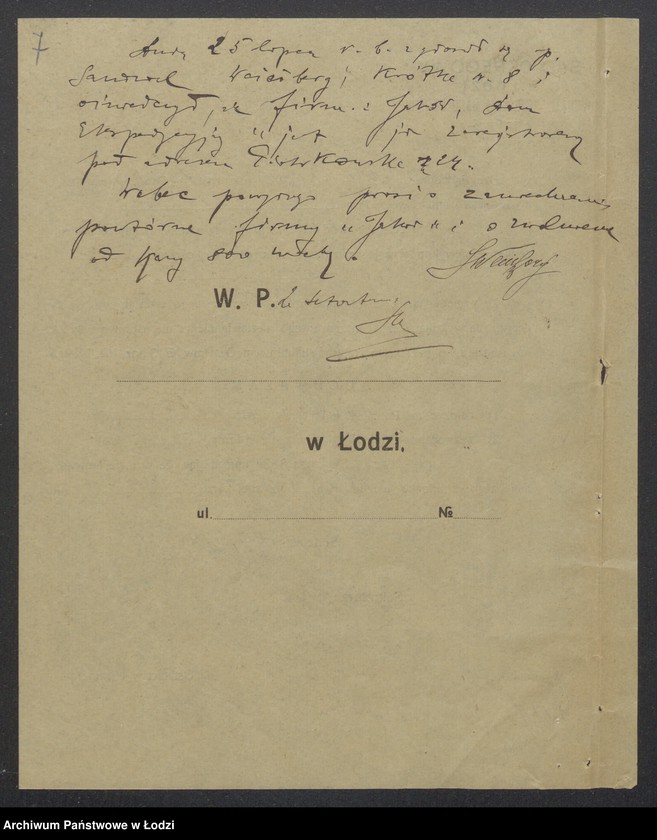 Obraz 9 z jednostki "„Jakor – M. Drewnowski, S. Nowicki, S. Weinberg” – Biuro ekspedycyjno-transportowe spółka komandytowa"