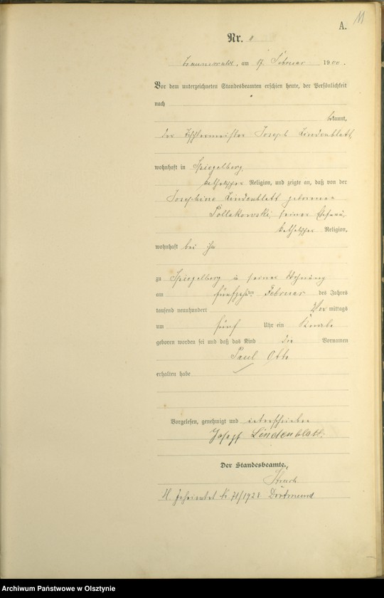 image.from.unit.number "Geburts-Haupt-Register Nr 1 - 78"