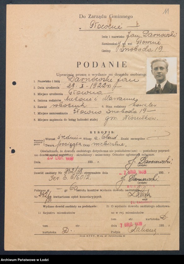 image.from.unit.number "Podania o wydanie dowodów osobistych. Litery D -F"