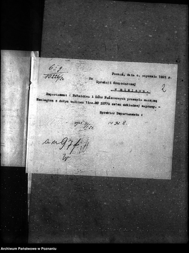 Obraz 6 z jednostki "Sprawy gospodarcze-ogólne maszyny do pisania"