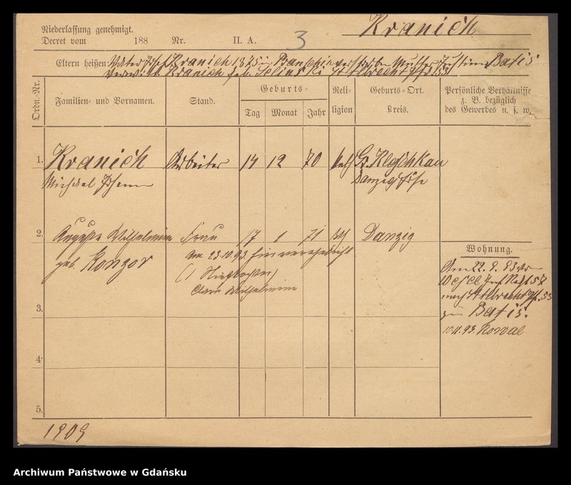 image.from.unit.number "Karty meldunkowe: Kranich - Kraski"