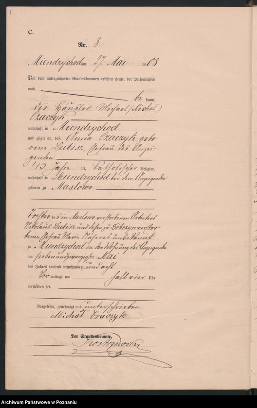 Obraz 11 z jednostki "Sterbe-Haupt-Register"