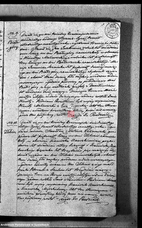 image.from.unit.number "Duplikat Akt Urodzonych, Zaślubionych i Umarłych Parafii Krasnopolskiey z Roku 1844."