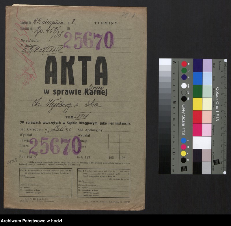 Obraz 2 z jednostki "Josef Wajnberg, Chaskiel Wajnberg- wyrób i sprzedaż towarów włókienniczych"