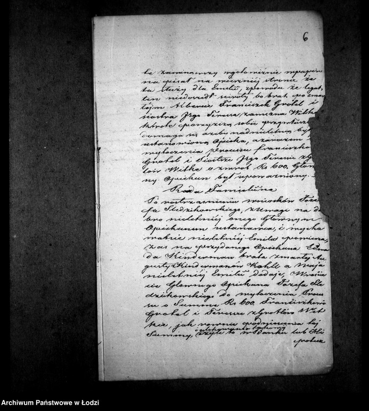 Obraz 10 z jednostki "Akta tyczące się ustanowienia opieki nad nieletnią Emilią Ingeborg po zmarłej Auguście z Kindermanów Kohl"