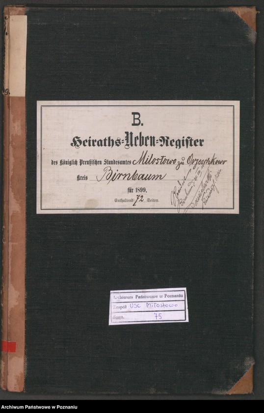 Obraz 2 z jednostki "Księga małżeństw"