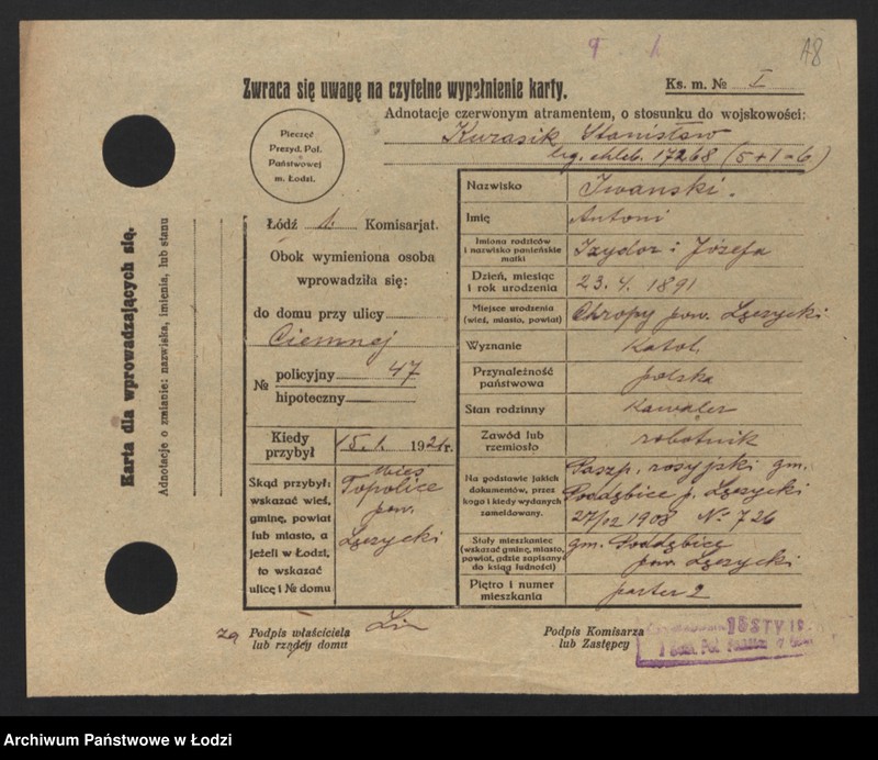 Obraz 20 z jednostki "[Spis ludności Łodzi] Iwanowicz - Izydorowicz"