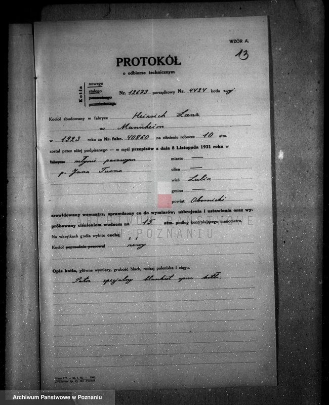 Obraz 17 z jednostki "Młyn parowy w Lulinie, pow. obornicki"