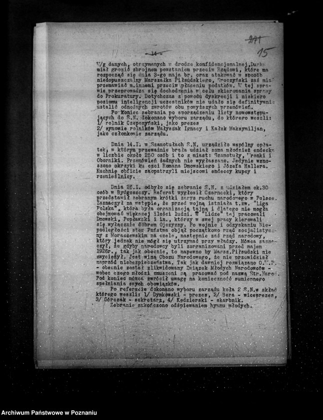Obraz 19 z jednostki "Sprawozdania z polskiego legalnego ruchu politycznego za miesiące styczeń, luty, marzec 1934 r."