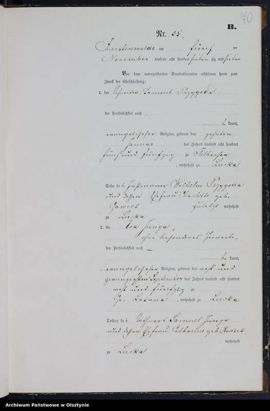 image.from.team "Urząd Stanu Cywilnego w Księżym Lasku pow. szczycieński"