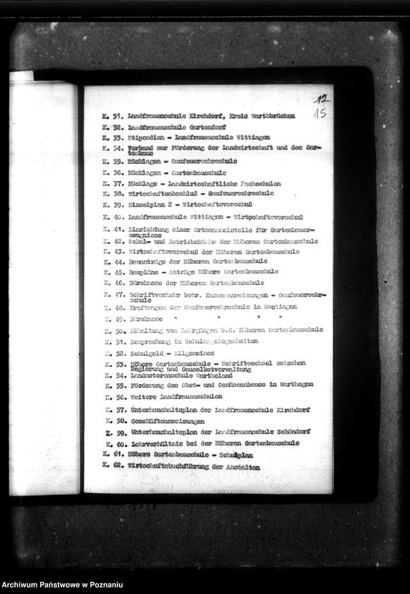 Obraz 19 z jednostki "Aktenverzeichnis - Abteilung IV, Kultur."