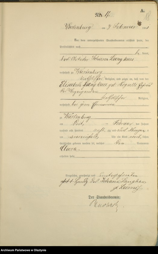 image.from.unit.number "Geburts-Haupt-Register Nr 1 - 174"