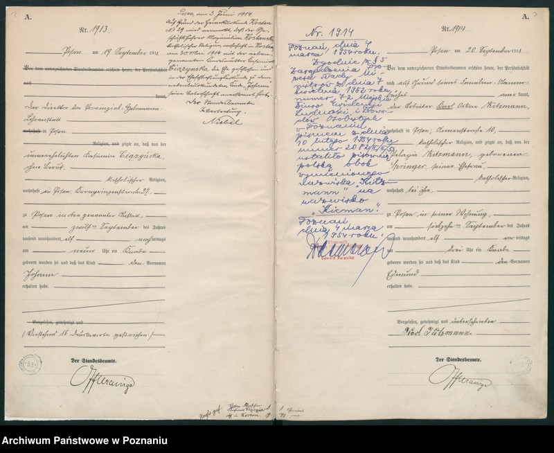 Obraz 4 z jednostki "Księga miejscowa urodzeń tom V [Rejestr główny urodzeń]"