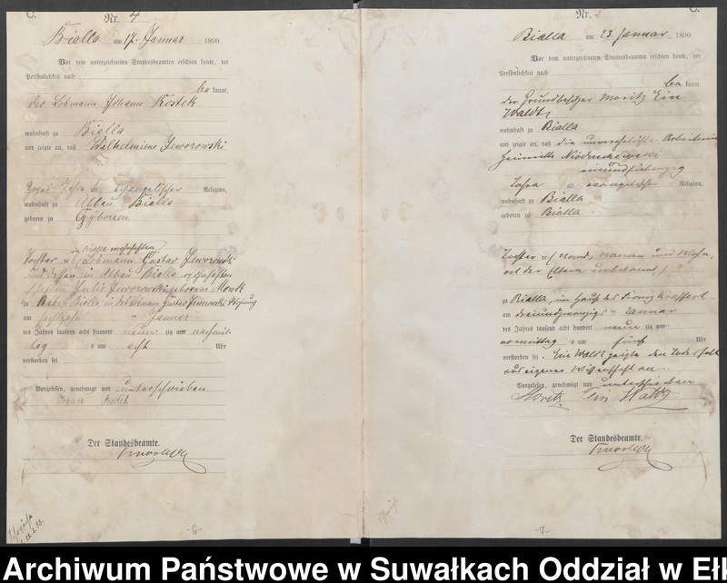 image.from.unit.number "Sterbe-Haupt-Register des Königlichen Preussischen Standes-Amtes Bialla Kreis Johannisburg"