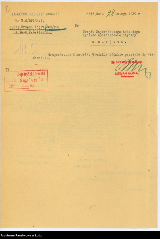 Obraz 5 z jednostki "Łódzkie Żydowskie Stow. Nocnego Obsługiwania i Pielęgnowania Chorych "Linas Hamyszmonym" w Łodzi"