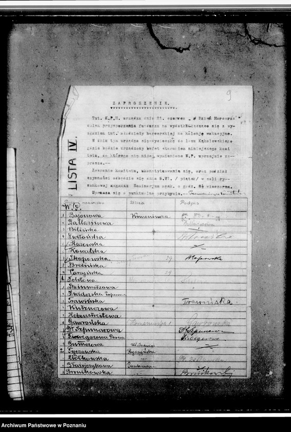 Obraz 13 z jednostki "Okólniki, sprawozdania, zaproszenia Zarządu Koła Przyjaciół Harcerstwa"