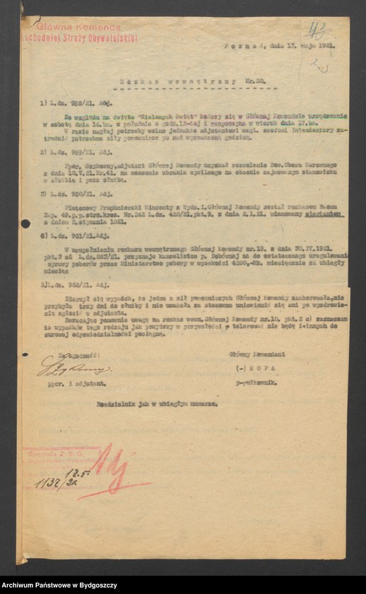 image.from.unit.number "Rozkazy wewnętrzne Komendy Głównej Zachodniej Straży Obywatelskiej w Poznaniu"