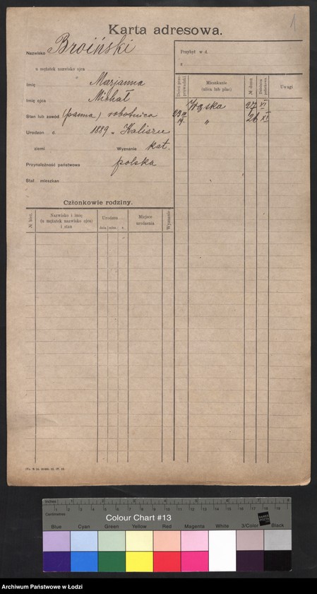 Obraz 3 z jednostki "[Spis ludności Łodzi] Broiński - Brot"