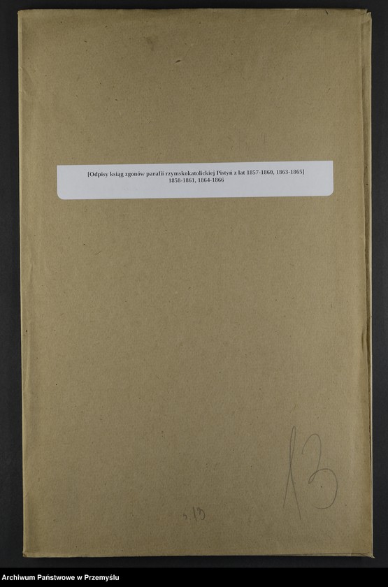 Obraz 2 z jednostki "[Odpisy ksiąg zgonów parafii rzymskokatolickiej Pistyń z lat 1857-1860, 1863-1865]"