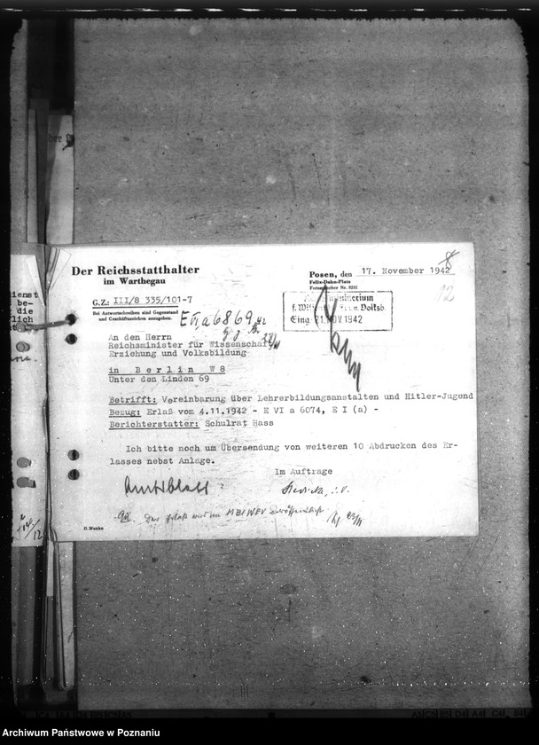 Obraz 16 z jednostki "Zusammenarbeit von Schule und Hitlerjugend. Lehrerbildungsanstalten. Verschulung aus dem Landjahr"