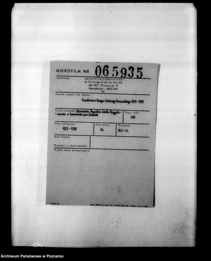 Obraz 2 z jednostki "Niemiecka Prywatna Szkoła przygotowawcza w Szamocinie powiat Chodzież"