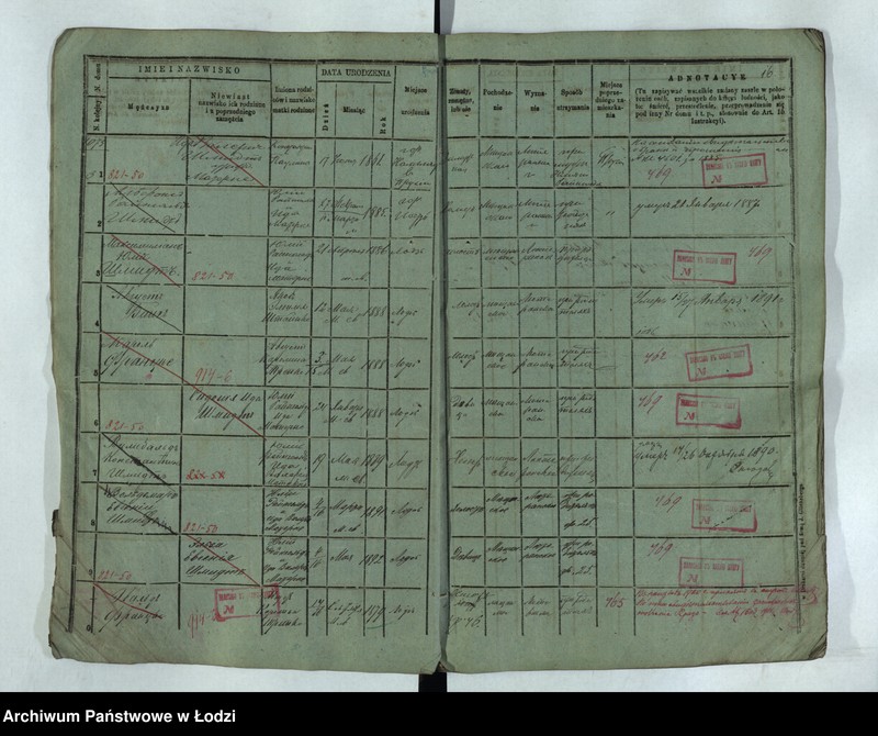 Obraz 17 z jednostki "Księga ludności stałej Łódź - cyrkuł III i IV nr 1071-1137"