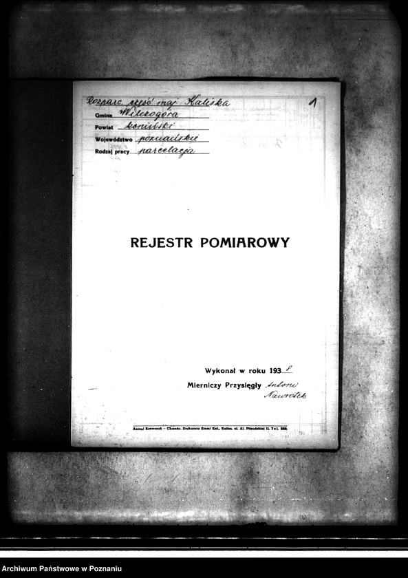 Obraz 6 z jednostki "Rejestr pomiarowy majątku Kaliska powiatu konińskiego"