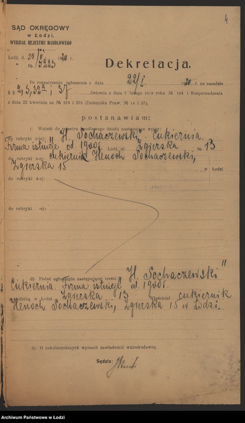 Obraz 6 z jednostki "Henoch Sochaczewski- cukiernia"