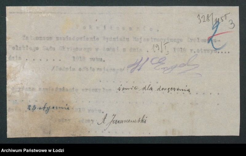 Obraz 5 z jednostki ":Leon Engel i s-ka” – tkalnia i wyrób towarów manufakturowych"