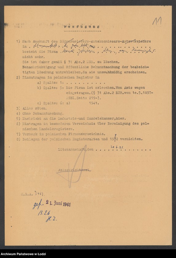 Obraz 13 z jednostki "Moszek Jakubowicz- sprzedaż manufaktury bawełnianej"