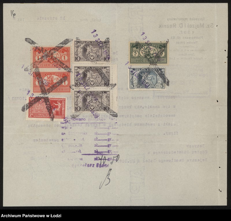 Obraz 18 z jednostki "Sz. Majzel i D. Reznik – sprzedaż towarów manufakturowych"