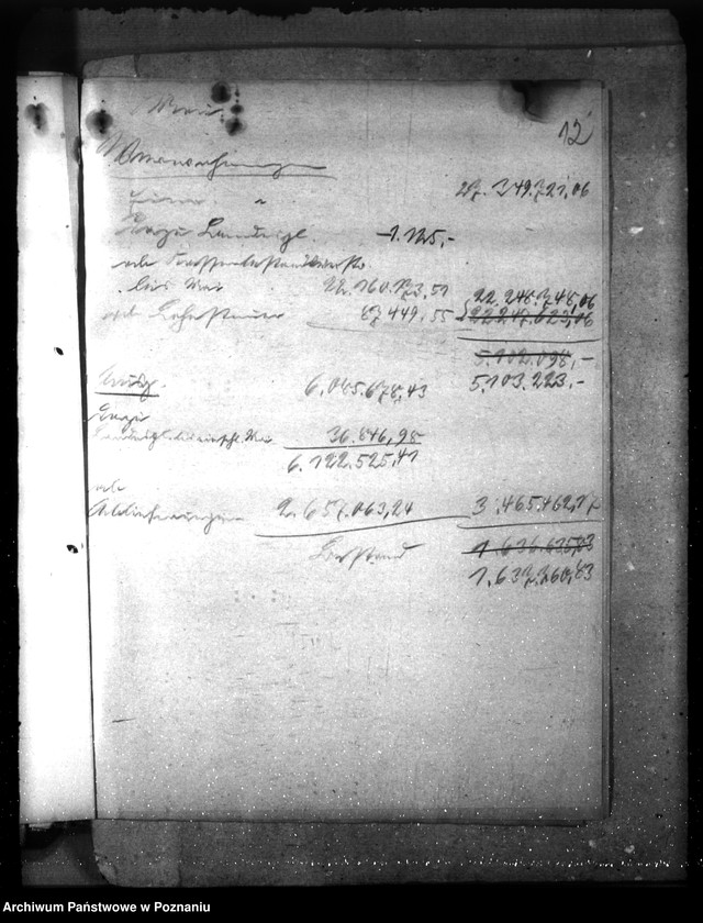 Obraz 16 z jednostki "Abschlussnachweisungen der Reichshauptkasse"