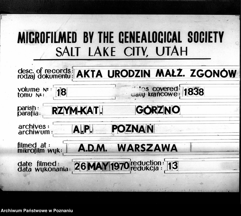Obraz 9 z jednostki "Duplikat urodzonych, zaślubionych i zmarłych"