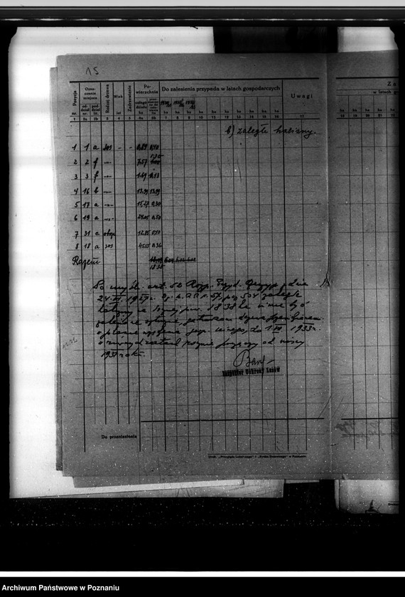 Obraz 19 z jednostki "Program urządzenia gospodarstwa leśnego lasu majętności Owińska powiat poznański"