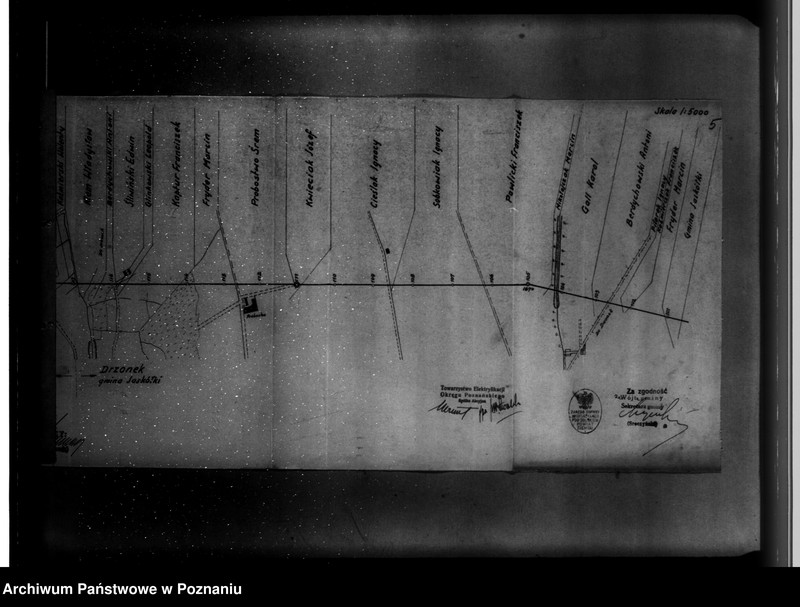 Obraz 15 z jednostki "Towarzystwo Elektryfikacji Okręgu Poznańskiego Spółka Akcyjna W Poznaniu plany sytuacyjne wsi i miast w związku z projektowaną elektryfikacją"