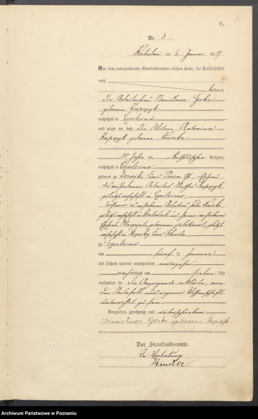 Obraz 5 z jednostki "Sterbe-Haupt-Register "